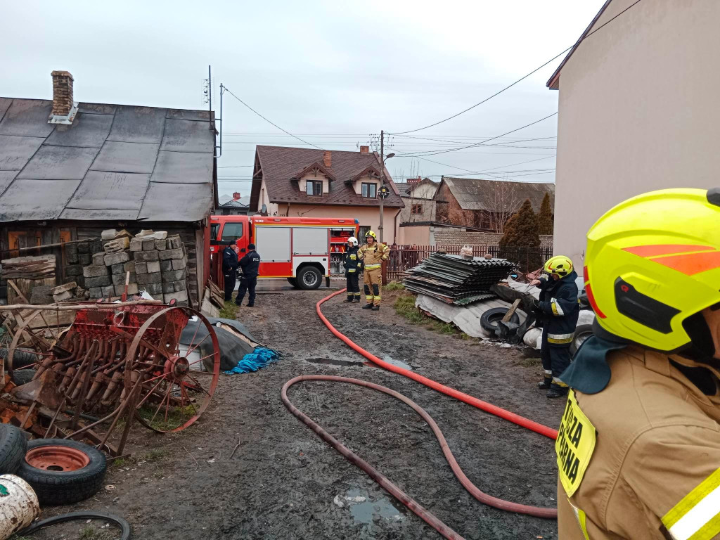Pożar budynku gospodarczego w Radoszycach