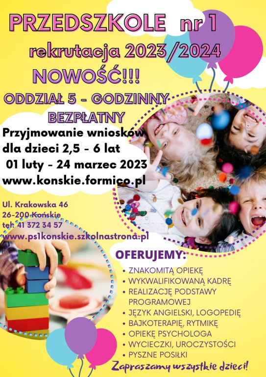 Zespół Przedszkolny nr 1 z darmowymi oddziałami! [wideo, zdjęcia]
