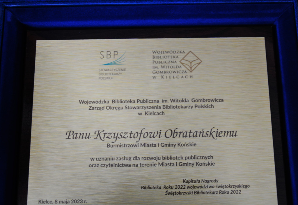 Konecka Biblioteka i burmistrz Obratański nagrodzeni w Kielcach [zdjęcia]