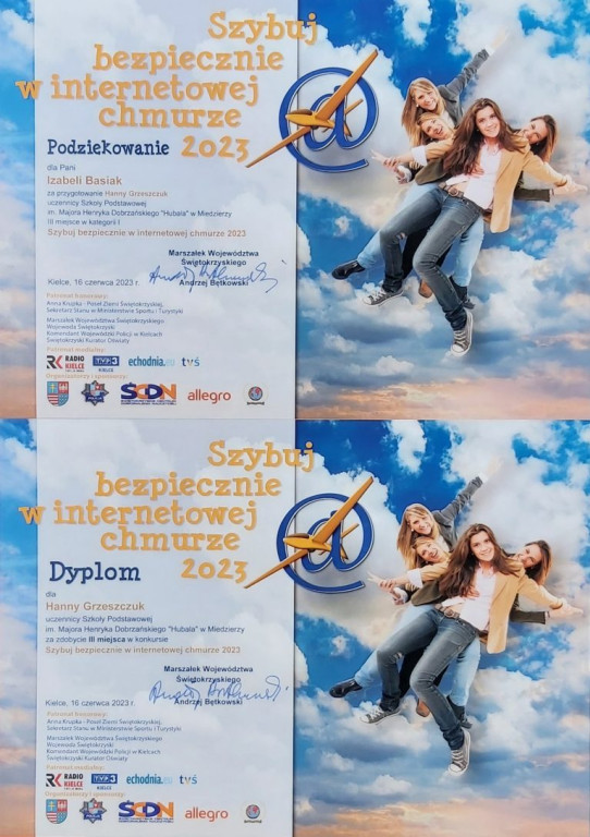 Hanna Grzeszczuk zdobyła III miejsce w konkursie wojewódzkim