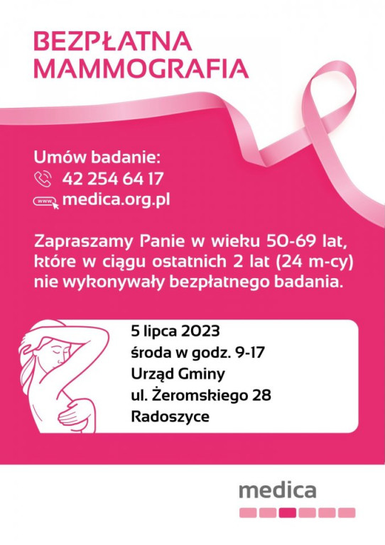 Bezpłatna mammografia w Radoszycach przez dwa dni