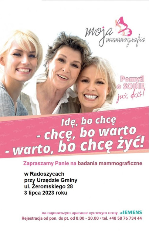 Bezpłatna mammografia w Radoszycach przez dwa dni
