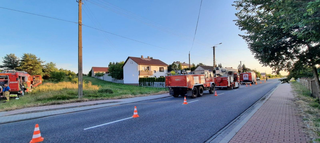 Pożar domu w Fałkowie