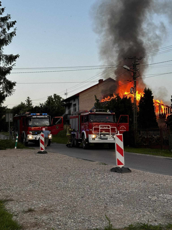 Radoszyce: Pożar domu w Węgrzynie