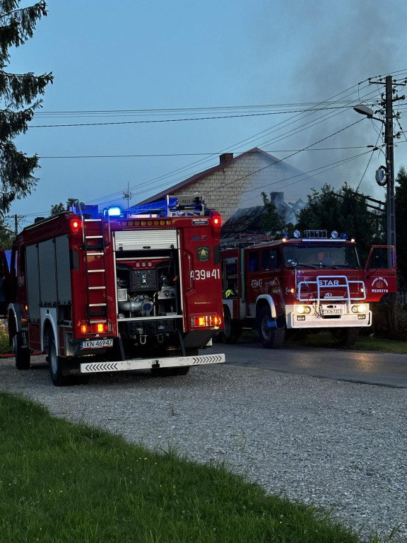 Radoszyce: Pożar domu w Węgrzynie