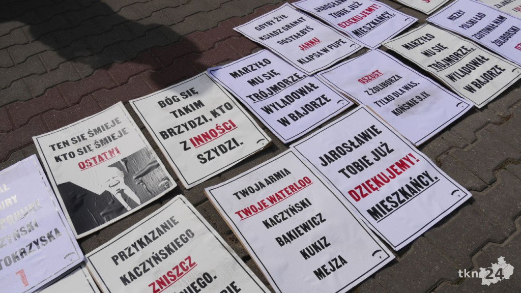 Protest po konwencji PiS w Końskich [wideo, zdjęcia]