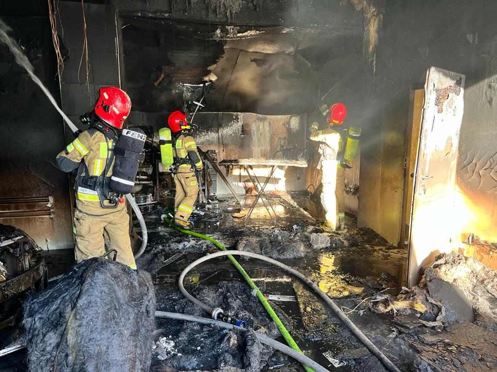 Pożar warsztatu w Górnym Młynie