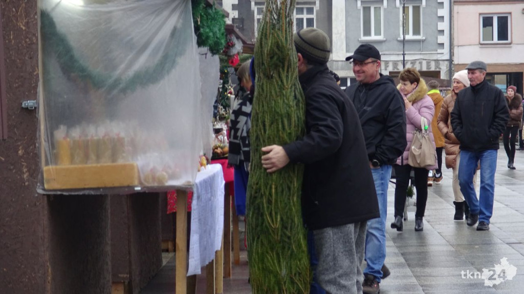 Tłumy po choinki. Jarmark w Końskich w sobotę [wideo, zdjęcia]