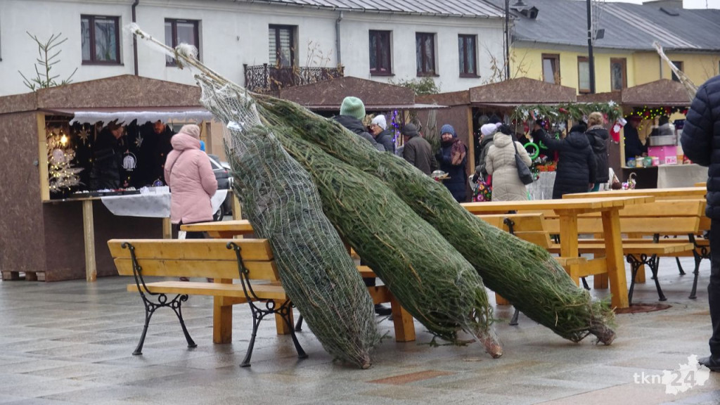 Tłumy po choinki. Jarmark w Końskich w sobotę [wideo, zdjęcia]