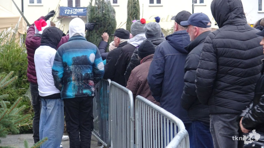 Tłumy po choinki. Jarmark w Końskich w sobotę [wideo, zdjęcia]