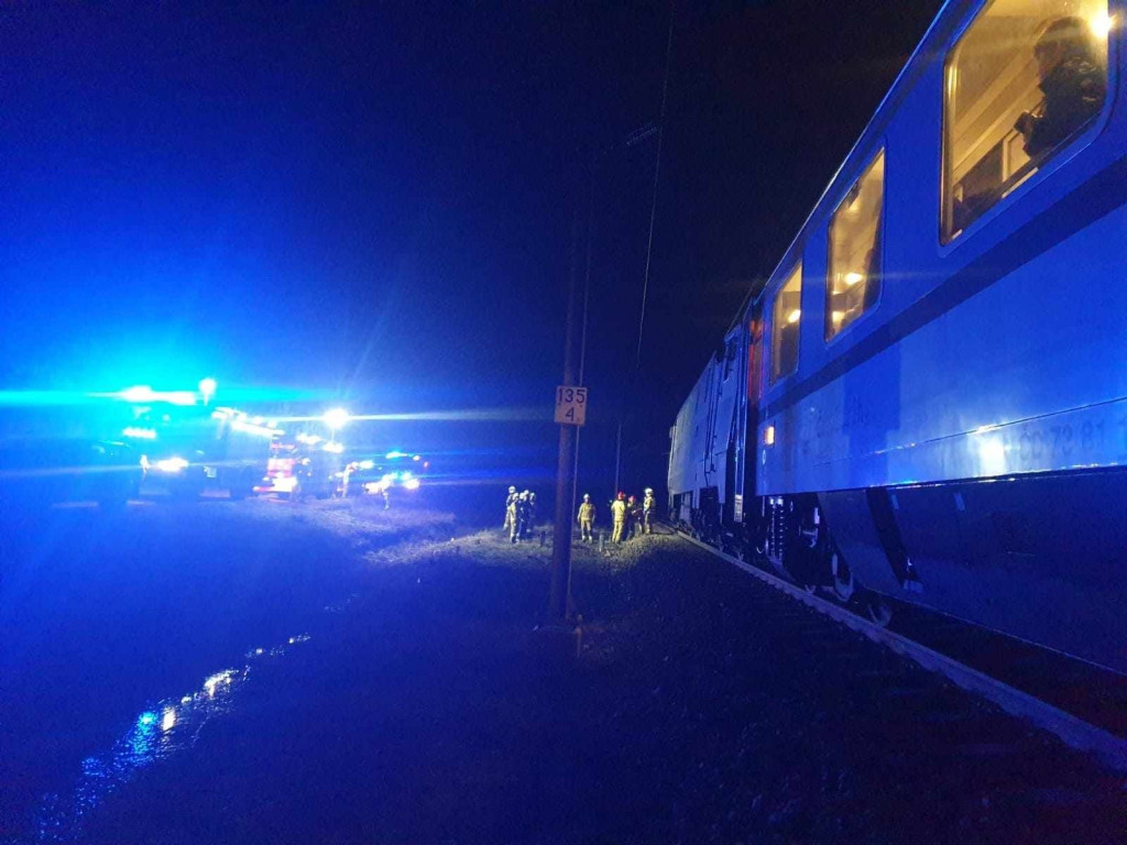 150 pasażerów pociągu ewakuowanych w gminie Słupia Konecka