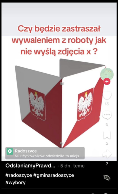 Burmistrz Radoszyc znieważany na TikToku? Sprawę badają śledczy