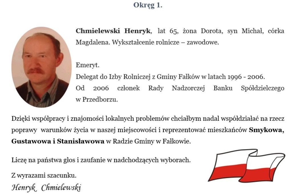 Rozwój Gminy naszym celem. Henryk Konieczny i KWW Samorząd Gminy Fałków - 2024 z apelem i prezentacją kandydatów