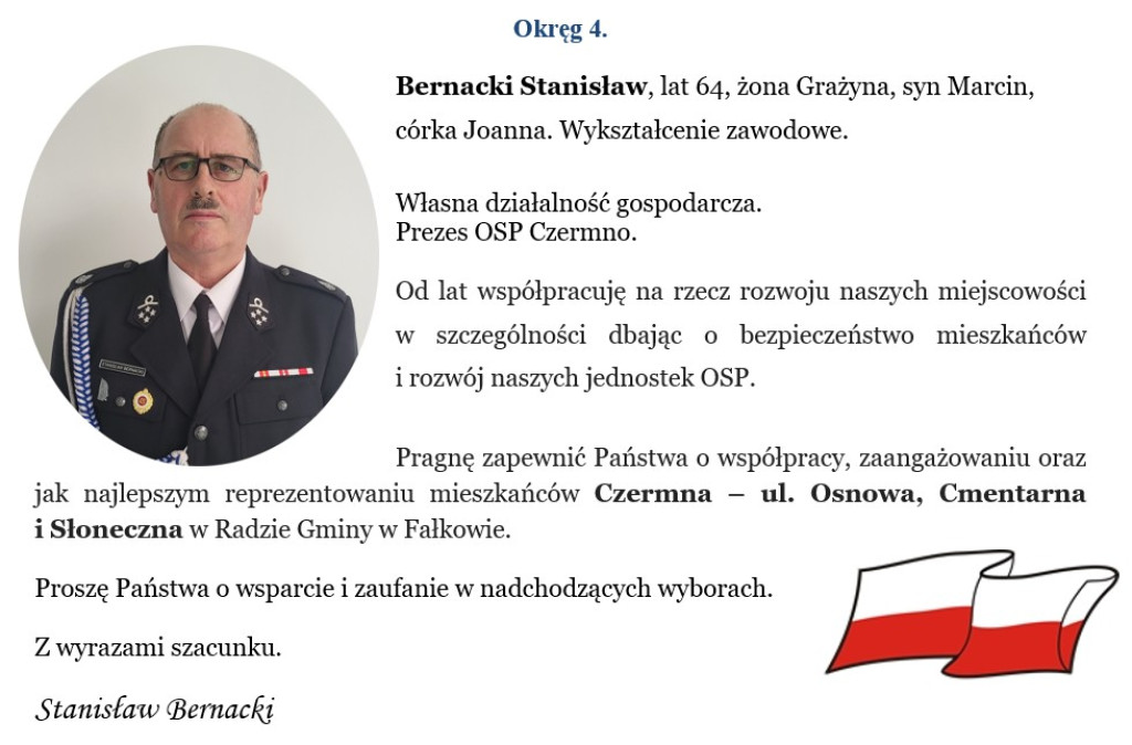 Rozwój Gminy naszym celem. Henryk Konieczny i KWW Samorząd Gminy Fałków - 2024 z apelem i prezentacją kandydatów