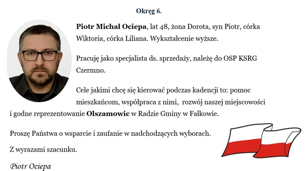 Rozwój Gminy naszym celem. Henryk Konieczny i KWW Samorząd Gminy Fałków - 2024 z apelem i prezentacją kandydatów