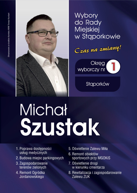 Kurcbart prezentuje postulaty dla gminy Stąporków i drużynę radnych
