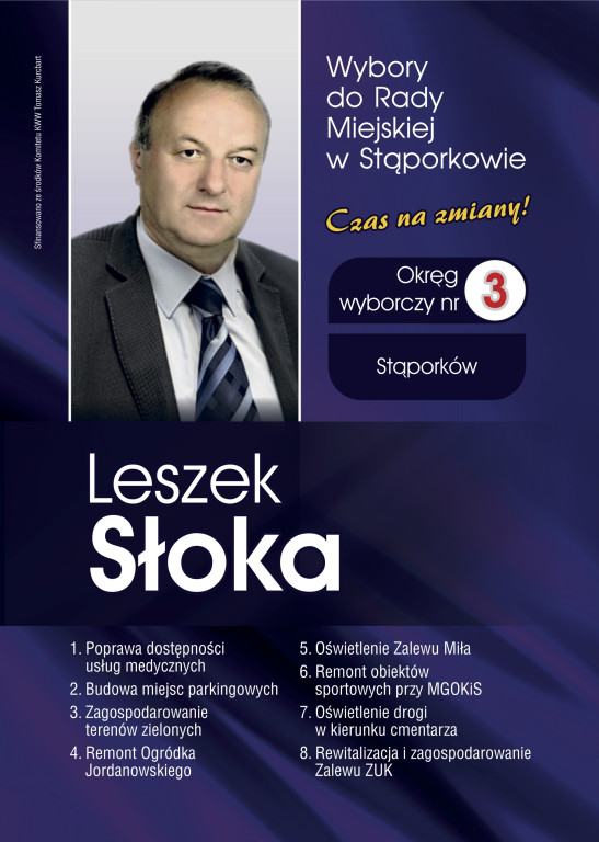 Kurcbart prezentuje postulaty dla gminy Stąporków i drużynę radnych
