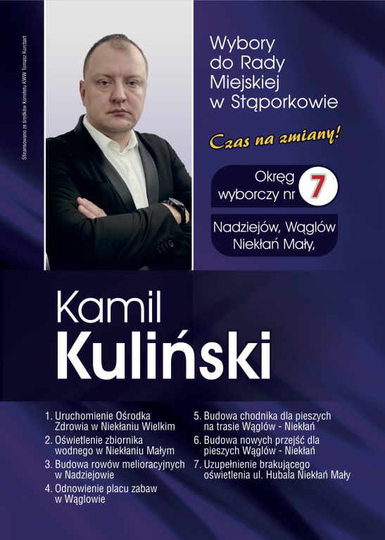 Kurcbart prezentuje postulaty dla gminy Stąporków i drużynę radnych