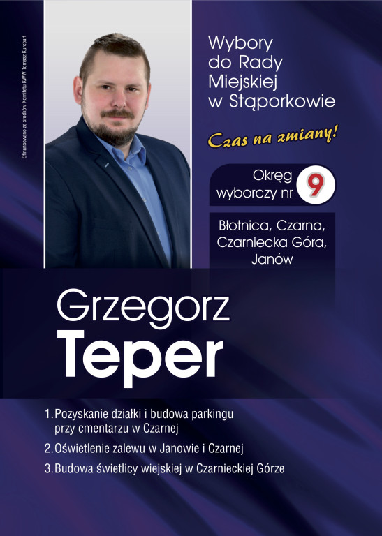Kurcbart prezentuje postulaty dla gminy Stąporków i drużynę radnych