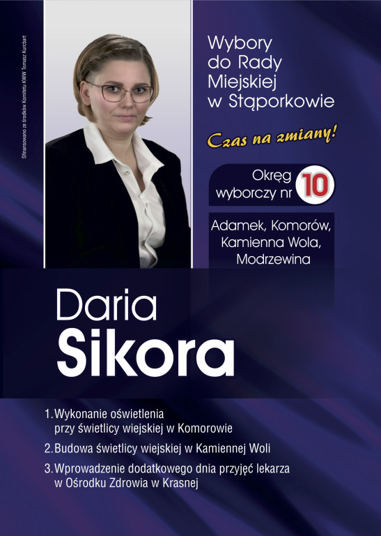 Kurcbart prezentuje postulaty dla gminy Stąporków i drużynę radnych