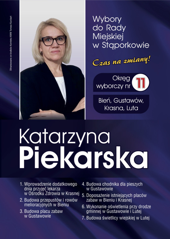 Kurcbart prezentuje postulaty dla gminy Stąporków i drużynę radnych