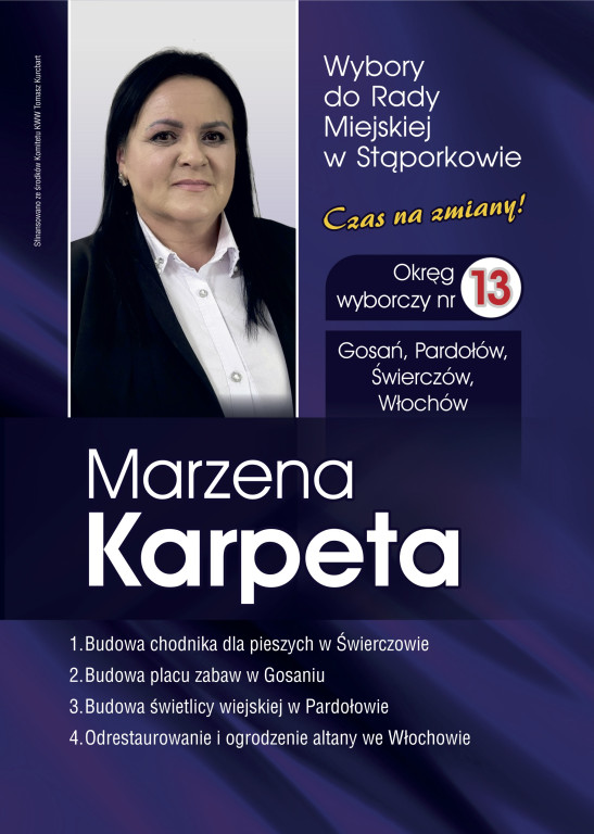 Kurcbart prezentuje postulaty dla gminy Stąporków i drużynę radnych