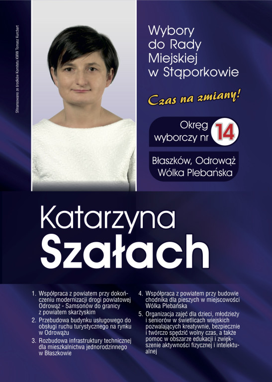 Kurcbart prezentuje postulaty dla gminy Stąporków i drużynę radnych
