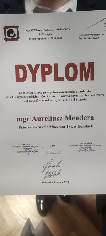 Franciszek Firkowski laureatem ogólnopolskich konkursów pianistycznych