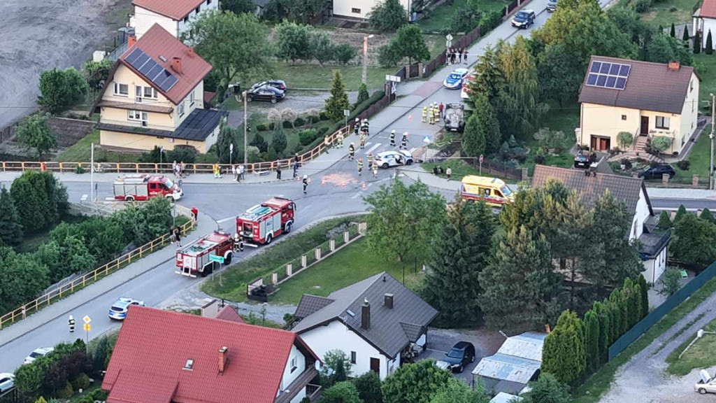 Kolizja BMW z Volvo w Smykowie
