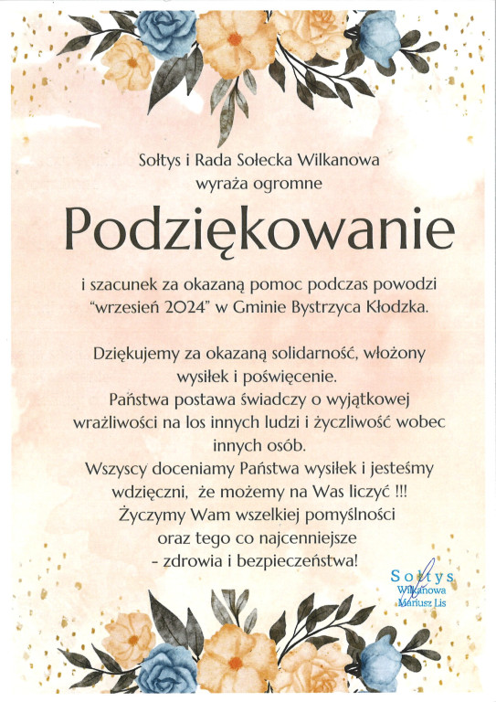 Gmina Gowarczów z pomocą dla Bystrzycy Kłodzkiej