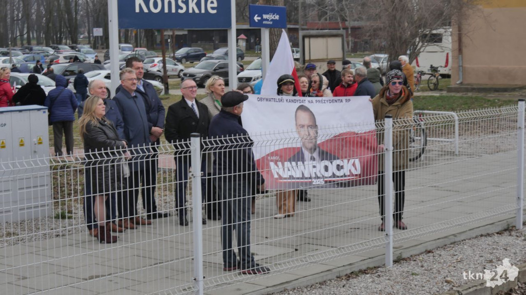 Karol Nawrocki w Końskich. Wzywał do debaty Rafała Trzaskowskiego [wideo, zdjęcia]