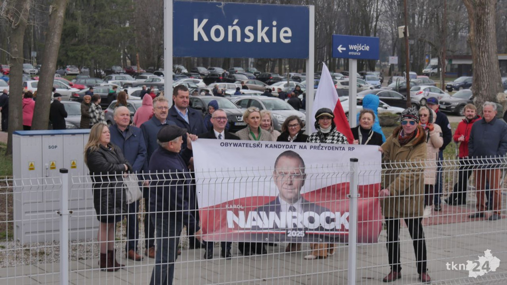 Karol Nawrocki w Końskich. Wzywał do debaty Rafała Trzaskowskiego [wideo, zdjęcia]