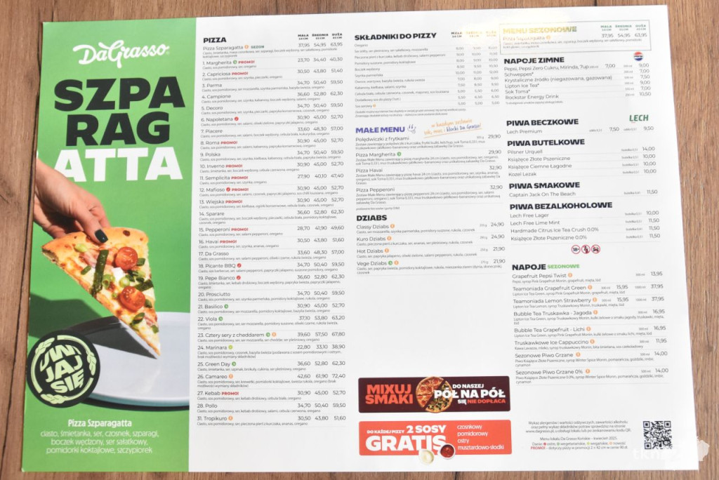 Da Grasso w Końskich. Dobra pizza, świeża oferta wiosenna i coś dla dzieci [wideo, zdjęcia]