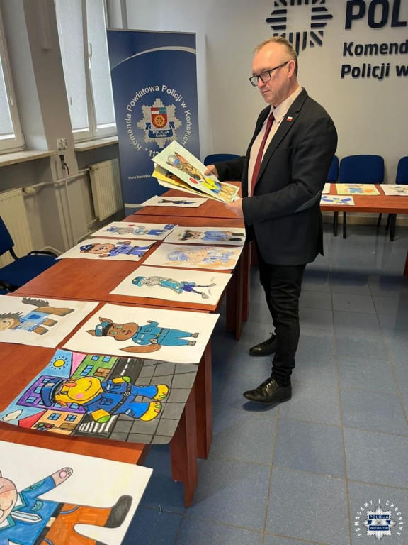 Znamy nową maskotkę koneckiej policji. Sierżant Kuc rozpoczyna służbę [zdjęcia]