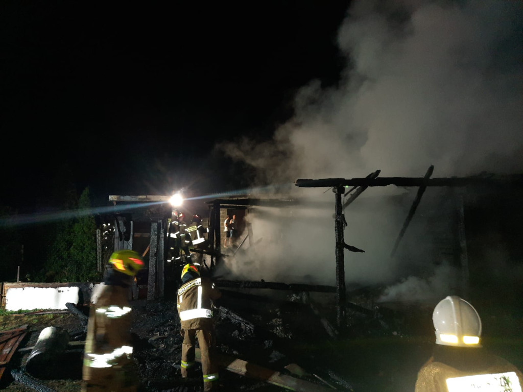 Pożar stodoły w gminie Słupia Konecka. Prawdopodobnie było to podpalenie