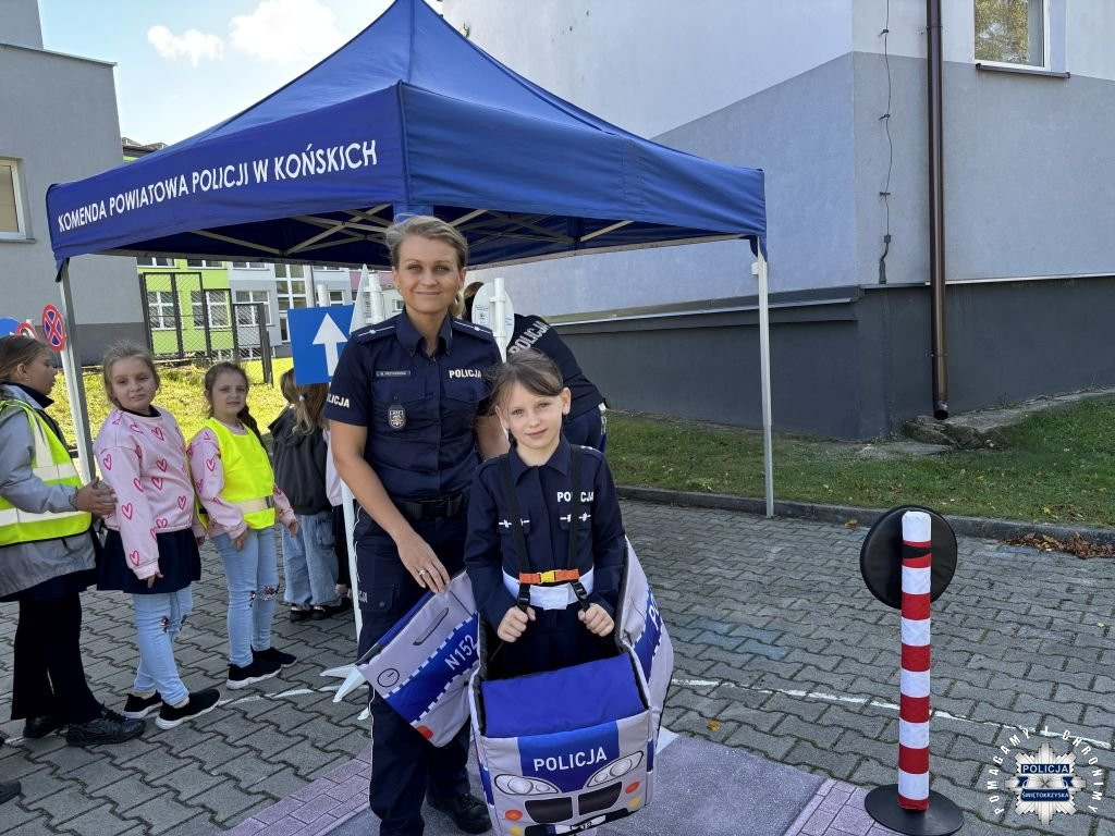 Bezpieczna droga do szkoły - działania profilaktyczne koneckich policjantów