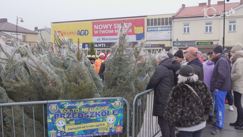 Darmowe choinki dla mieszkańców. Trwa drugi dzień jarmarku bożonarodzeniowego w Końskich [wideo, zdjęcia]