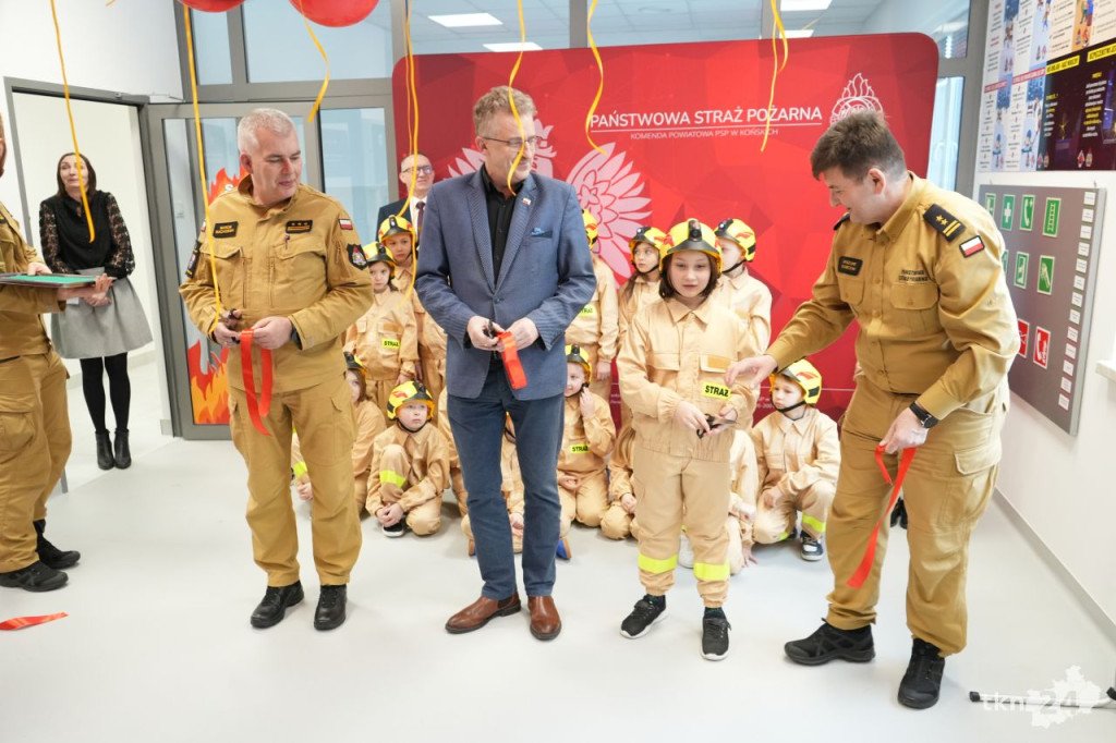 Edukacyjna sala Ognik w nowej komendzie straży w Końskich już otwarta! [wideo, zdjęcia]
