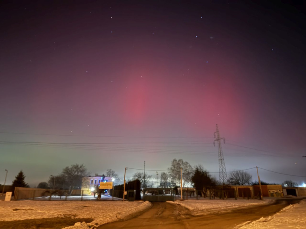 Zorza polarna nad Końskimi! Zobaczcie zdjęcia mieszkańców [zdjęcia]