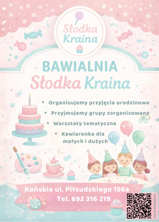 Nowe bajkowe miejsce dla dzieci i rodziców w Końskich! Zobaczcie zdjęcia nowej bawialni! Bawialnia Słodka Kraina