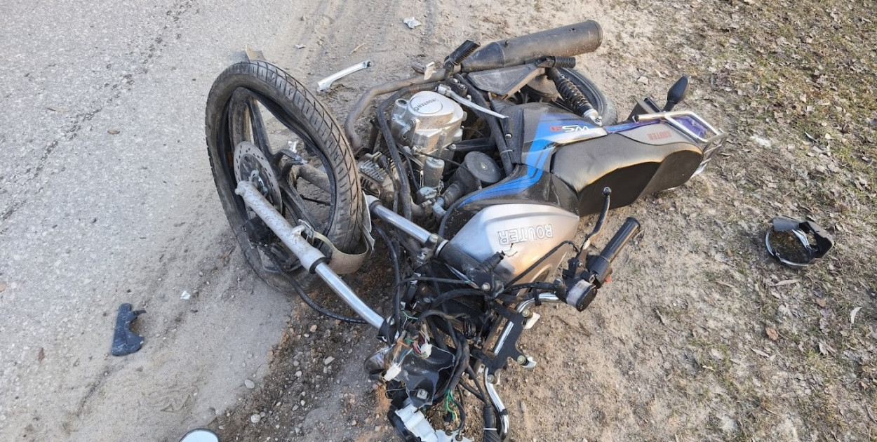 Wypadek z udziałem nastolatka na motorowerze. Lotnicze Pogotowie w akcji