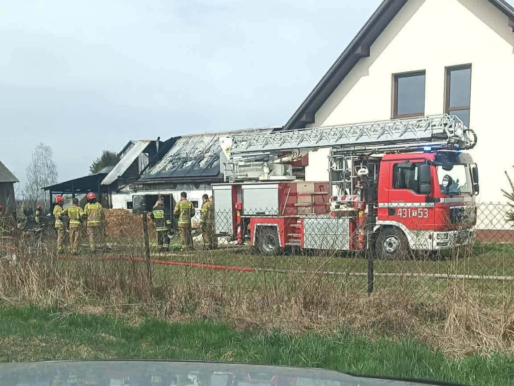 Kolejny pożar w gminie Słupia Konecka