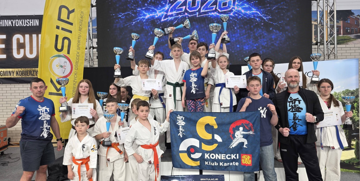 Konecki Klub Karate drugi drużynowo na Kobierzyce Cup 2026. Grad medali