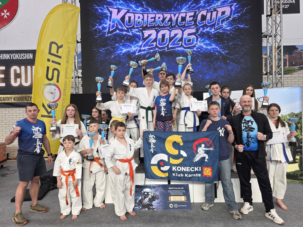 Konecki Klub Karate drugi drużynowo na Kobierzyce Cup 2026. Grad medali