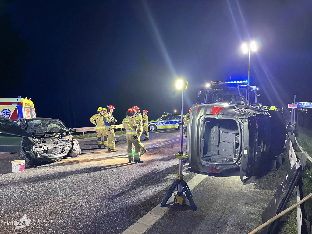 DK 74 w Jacentowie zablokowana w wyniku kolizji