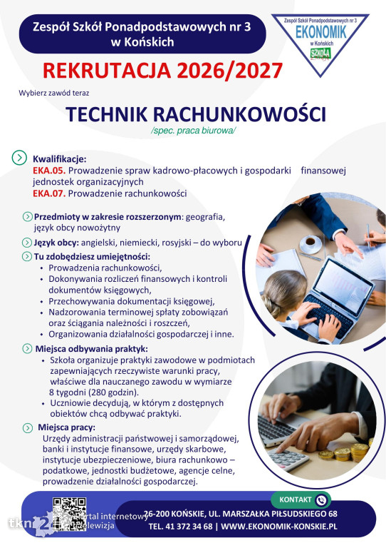 Konecki Ekonomik rekrutuje. W ofercie nowy profil!