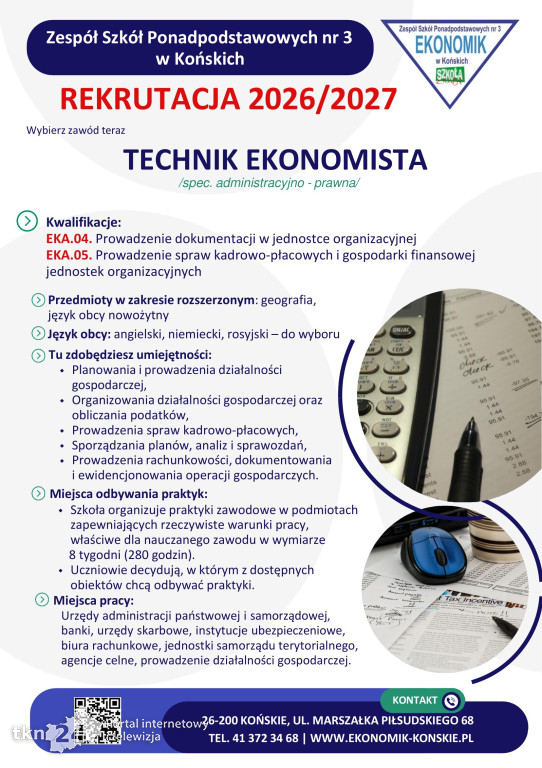 Konecki Ekonomik rekrutuje. W ofercie nowy profil!