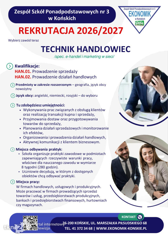 Konecki Ekonomik rekrutuje. W ofercie nowy profil!