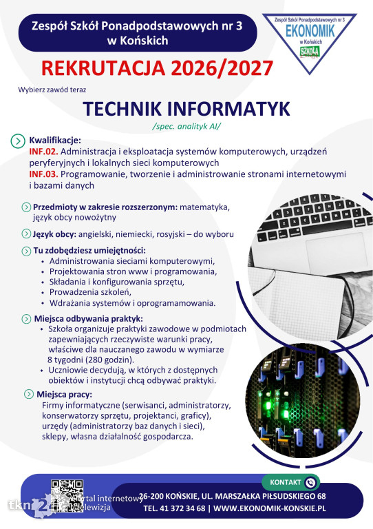 Konecki Ekonomik rekrutuje. W ofercie nowy profil!