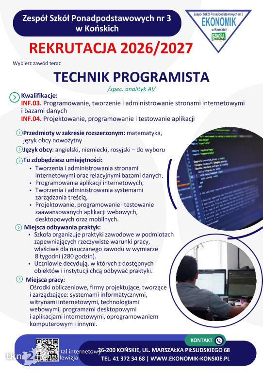 Konecki Ekonomik rekrutuje. W ofercie nowy profil!